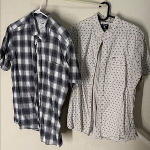 Hurley Plaid Shirt & Patterned Short Sleeve Shirt
